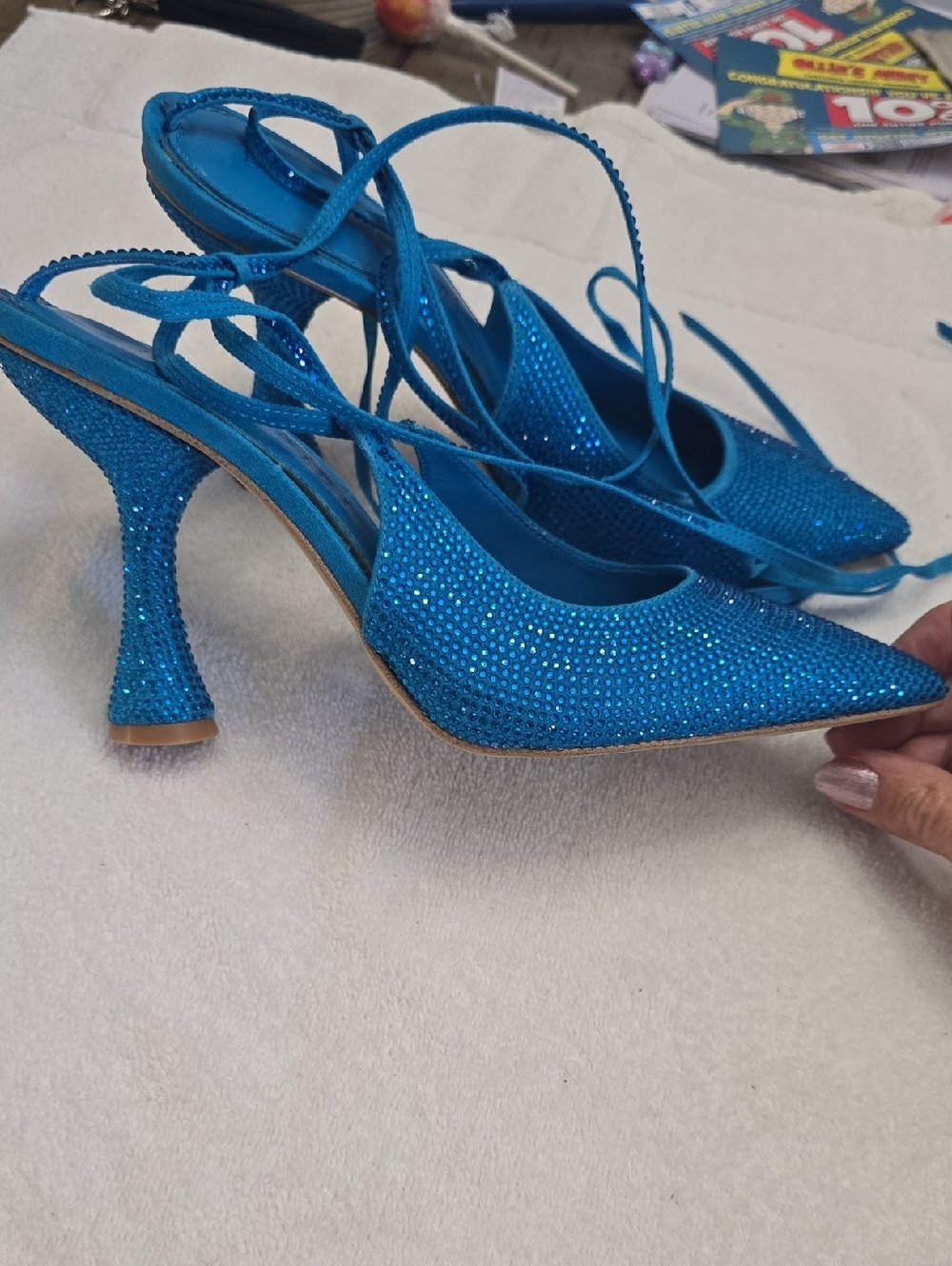 NWT Gianni Bini Rhinestone Heels - **FLAWS** - Picture 2 of 10